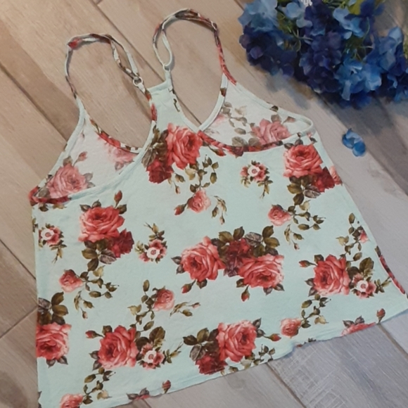 Essentials Rose Print Camisole Top - Picture 5 of 7